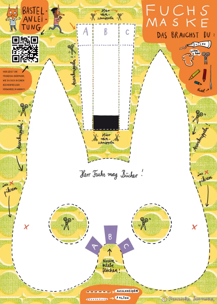 Fuchsmaskevorlage-734×1030 herr fuchs maske